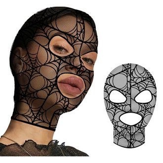 Pókhálós Csipke Kapucni Maszk Felnőtteknek Halloweenre