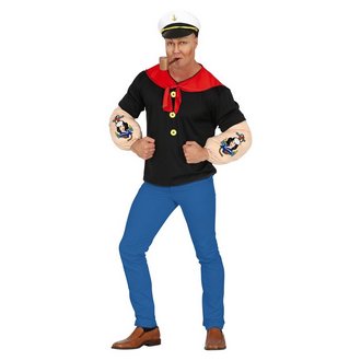 Popeye Tengerész Férfi Jelmez Szett