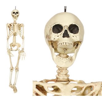 Rémisztő Csontváz Dekoráció Halloweenre, 90 cm
