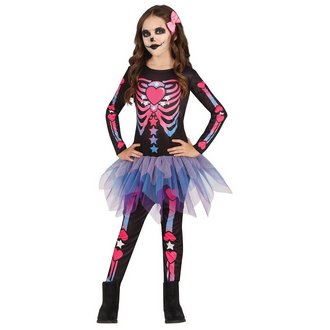 Rózsaszín Csontváz Lány Jelmez Halloweenre