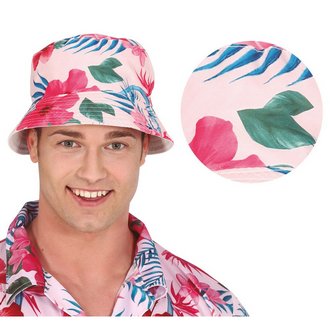 Rózsaszín Hawaii Mintás Halászsapka Unisex Felnőtteknek