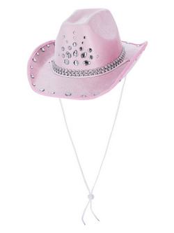 Rózsaszín Kövekkel Díszített Cowboy Kalap