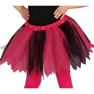 Rózsaszín Zöld-fekete Boszorkány Tütü Szoknya Lányoknak Halloweenre,  30 cm