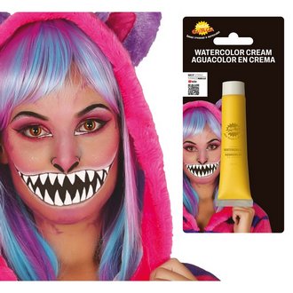 Sárga Víztartalmú Arcfesték Tubus Halloweenre, 20 ml