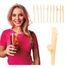 10 db Vicces Pénisz Szívószál Legénybúcsúra, 19.5 cm