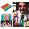 15 db Vegyes Színű Kémcső Shot Pohár, 13 cm