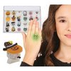 24 db LED-es Halloween Gyűrű Szett, 3 cm