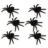 6 db Szőrös Fekete Pók Halloweenre, 6 cm