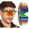 80-as Évek Stílusú Neon Visor Szemüveg Felnőtt Unisex