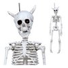 Akasztós Ördög Csontváz Dekoráció Halloweenre, 40 cm