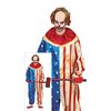 Amerikai Zászló Mintás Ijesztő Bohóc Jelmez Halloweenre