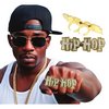 Arany Hip Hop Kétujjas Gyűrű Felnőtteknek