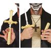 Arany Kereszt Tőr Vámpírvadász Kiegészítő Halloweenre, 26 cm