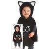 Aranyos Fekete Cica Jelmez Csecsemőknek Halloweenre, 18 - 24 Hónap
