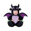 Aranyos Fekete-Lila Sárkány Jelmez Csecsemőknek Halloweenre, 12 - 18 Hónap