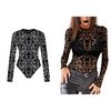 Áttetsző Koponyás Női Body Halloweenre