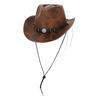 Barna Bőrhatású Vadnyugati Cowboy Kalap