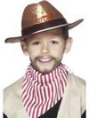 Barna Cowboy Kalap Seriff Jelvény Mintával