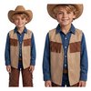 Barna Cowboy Mellény Fiúknak