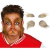 Barna Farkasember Szemöldök és Pajesz Férfiaknak Halloweenre
