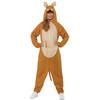 Barna Kenguru Jelmez Felnőtteknek Kapucnis Kezeslábassal - XL