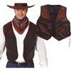 Barna Műbőr Cowboy Mellény Felnőtteknek