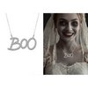 BOO feliratú Fém Nyaklánc Halloweenre, 5.5 cm