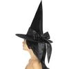 Fekete Boszorkánykalap Fekete Masnival Halloweenre