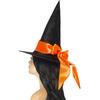 Fekete Boszorkánykalap Narancssárga Masnival Halloweenre