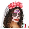 Catrina Fejpánt Fátyollal és Rózsákkal Halottak Napjára