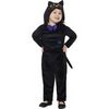 Fekete Cica Jelmez Totyogóknak Kapucnis Kezeslábassal