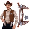 Cowboy Pisztoly és Seriff Jelvény Kiegészítő Szett, 20 cm