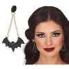 Csillogó Fekete Denevér Fülbevaló Nőknek Halloweenre