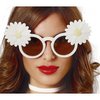 Csillogó Margarétás Partiszemüveg Nőknek Hippie Partira, Fehér