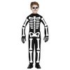 Csontváz Fiú Jelmez Halloweenre, 10 - 12 Év, Fekete, Fehér