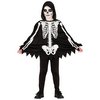 Csontváz Poncsó Gyerek Jelmez Halloweenre, 7 - 9 Év, Fekete