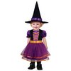 Cuki Lila Boszorkány Jelmez Csecsemő Lányoknak Halloweenre, 12 - 18 Hónap