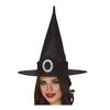 Dekorált Fekete Boszorkány Kalap Nőknek Halloweenre