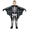 Denevér Csontváz Gyerek Jelmez Halloweenre, 10 - 12 Év, Fekete