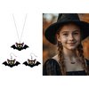 Denevér Fülbevaló és Nyaklánc Szett Lányoknak Halloweenre