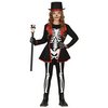 Elegáns Csontváz Lány Jelmez Halloweenre, 3 - 4 Év, Fekete