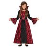 Elegáns Fekete-Bordó Vámpír Jelmez Lányoknak Halloweenre, 10 - 12 Év, Fekete, Bordó