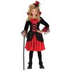 Elegáns Piros-Fekete Vámpír Lány Jelmez Szett Halloweenre, 10 - 12 Év, Piros, Fekete