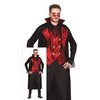 Elegáns Vámpír Fiú Jelmez Halloweenre, M (48-50), Fekete, Bordó