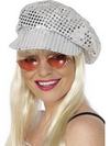 Ezüst Flitteres Disco Sapka