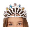 Ezüst Hercegnő Tiara Színes Kövekkel Lányoknak