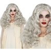 Ezüst Hosszú Hullámos Zombi Paróka Nőknek Halloweenre