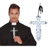 Ezüst Kereszt Nyaklánc Halloweenre, 15 cm