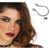 Ezüst Színű Hamis Piercing Szett, 6 darab