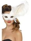 Fehér Díszes Tollas Szemmaszk
